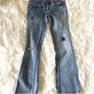REFUGE Vintage Low Rise Distressed Flare Jeans